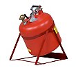 Justrite 5-Gallon Poly Tilt Safety Can with Self-Closing Faucet and Stand